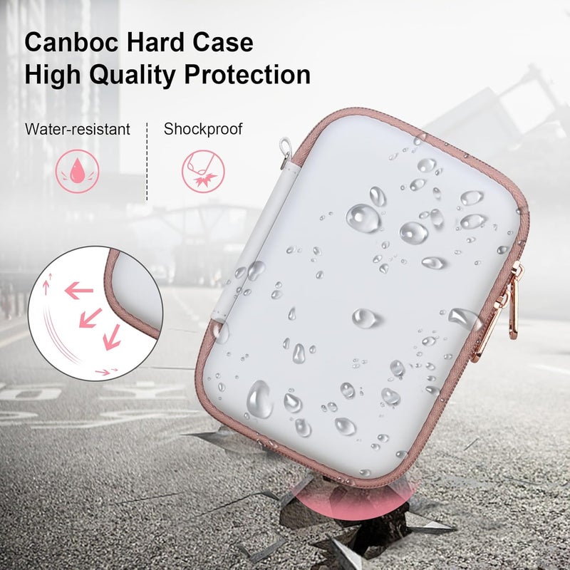 Canboc Carrying Case for KODAK Mini 2 Retro 4PASS Portable Photo Printer/KODAK Mini Shot 2 Retro 4PASS 2-in-1 Instant Digital Camera, Mesh Bag fits Photo Paper and Cable, White - Image 4